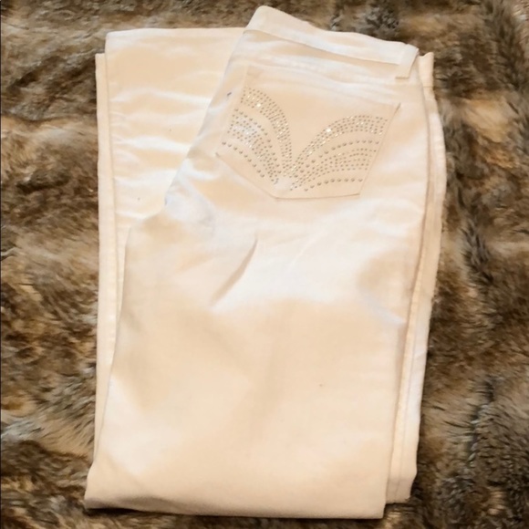 NYDJ Denim - NYDJ White bling back pocket Jeans